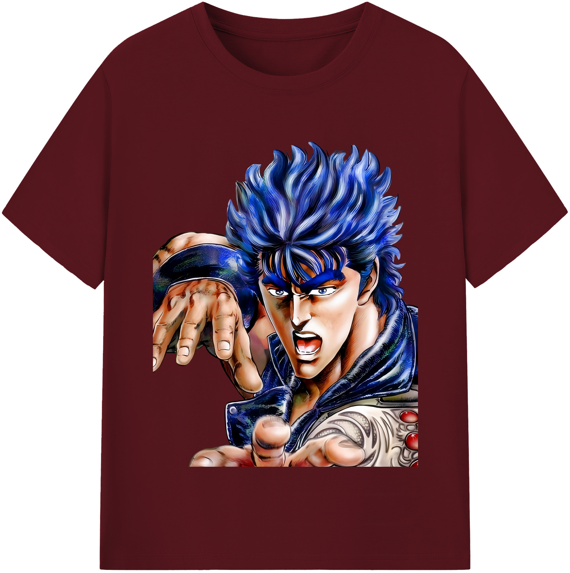 （画像用） 北斗の拳 Fist of the North Star 綿100％半袖Tシャツ（フロントプリント）